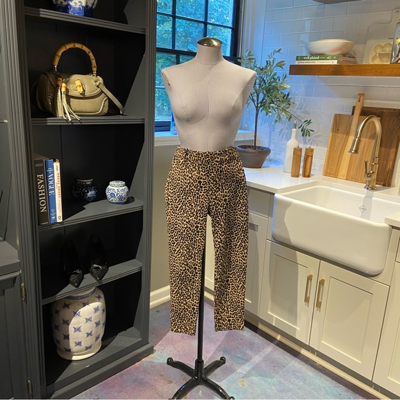 J. Crew Leopard Print Winnie Ankle Pant – Size 0 - Picture 4 of 7